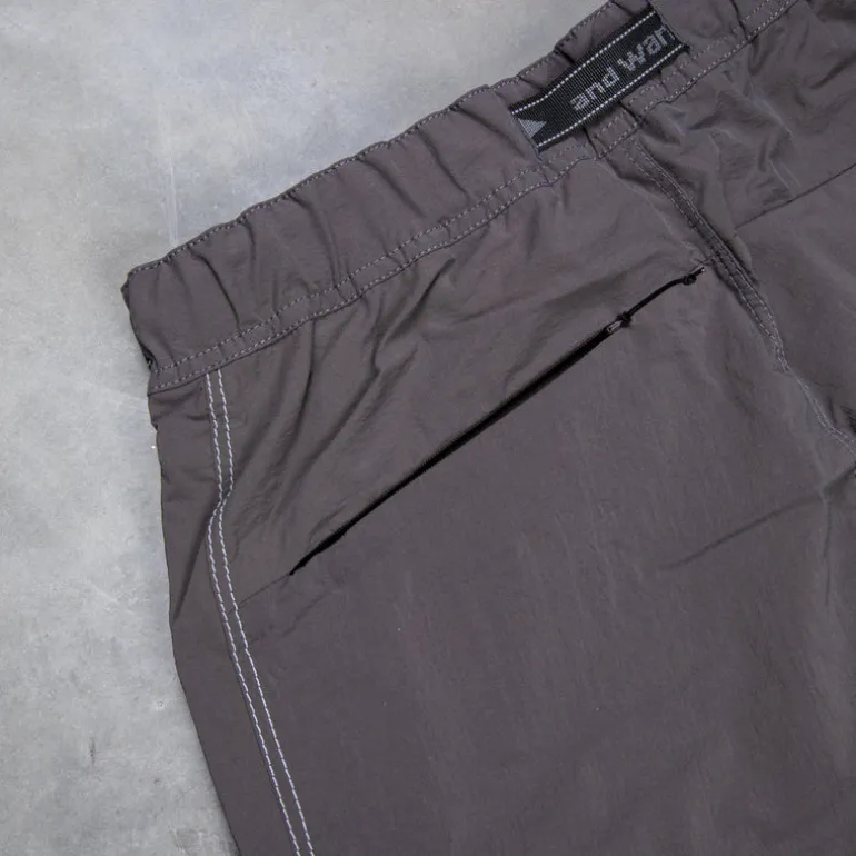 And Wander Light Hike Shorts Charcoal