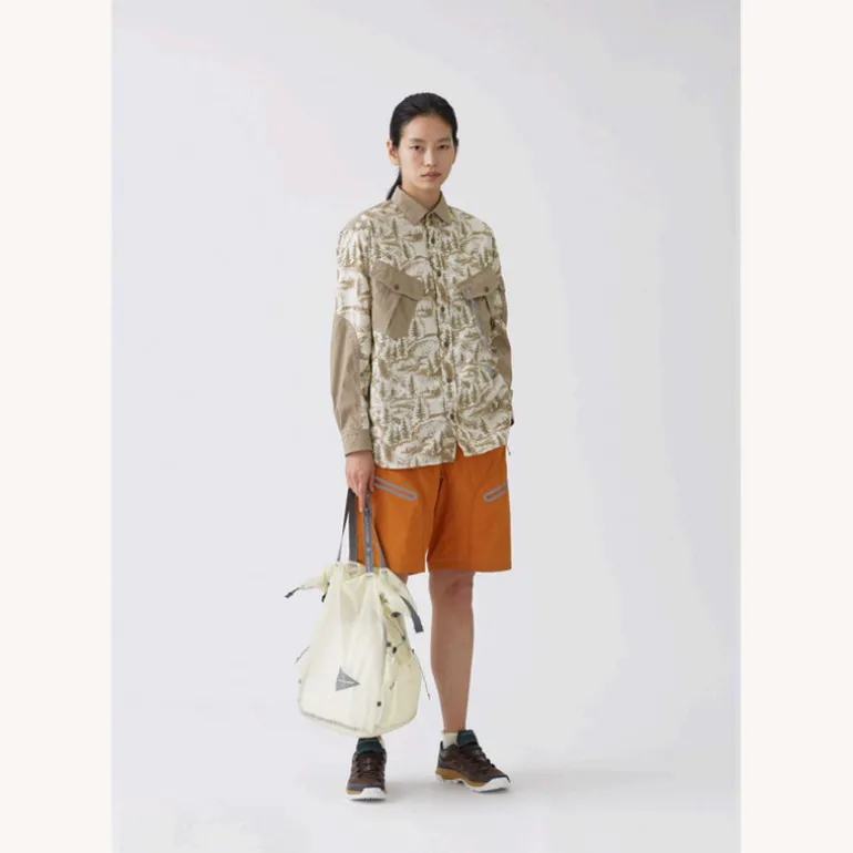 And Wander Light Hike Shorts Orange