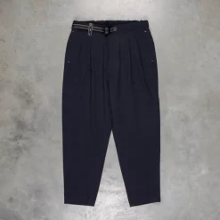 And Wander Light W Cloth Pants Navy