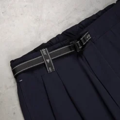 And Wander Light W Cloth Pants Navy