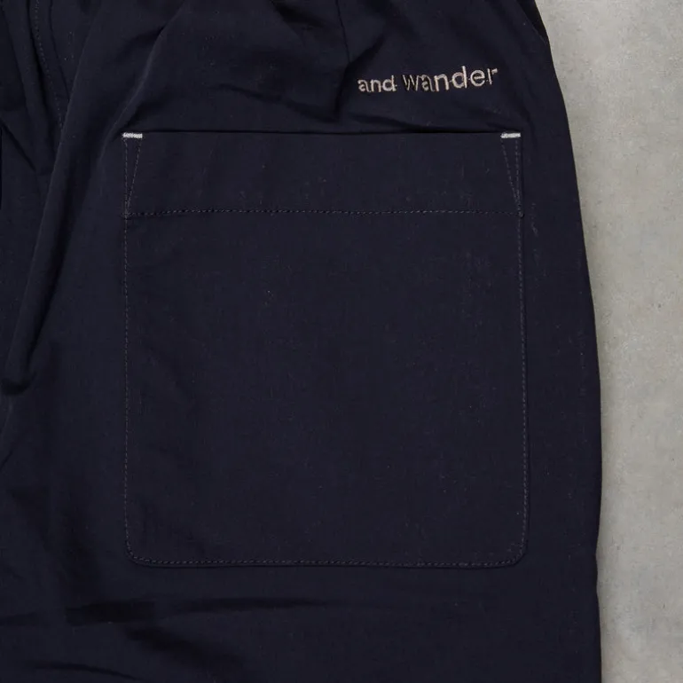 And Wander Light W Cloth Pants Navy