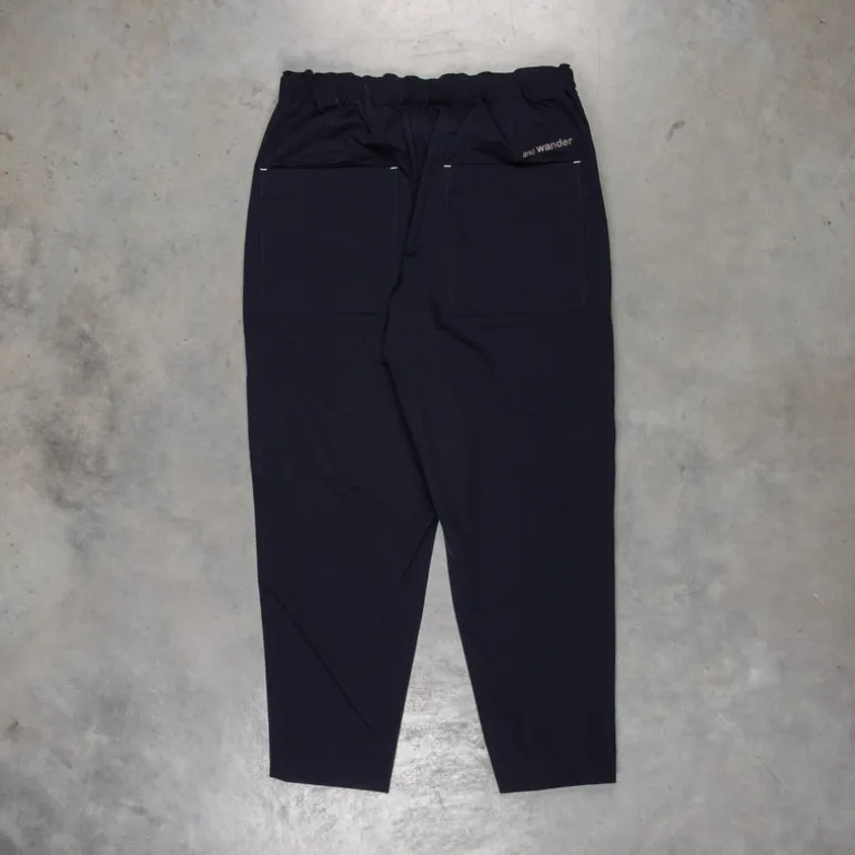 And Wander Light W Cloth Pants Navy