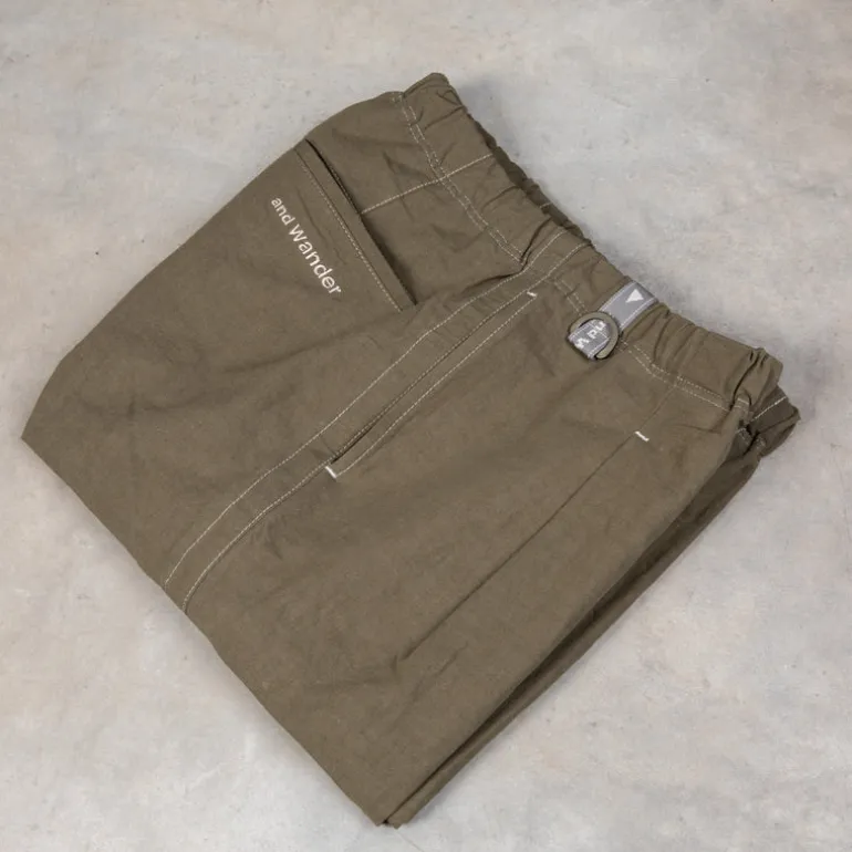 And Wander Linen Drawstring Pants Khaki