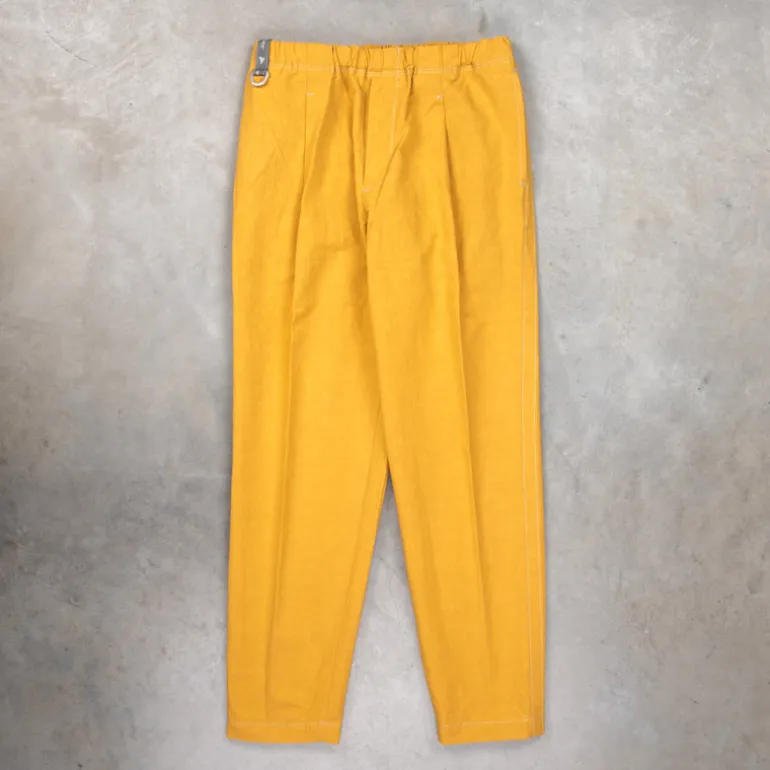 And Wander Linen Drawstring Pants Yellow