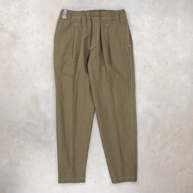 And Wander Linen Drawstring Pants Khaki