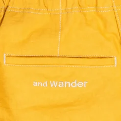 And Wander Linen Drawstring Pants Yellow