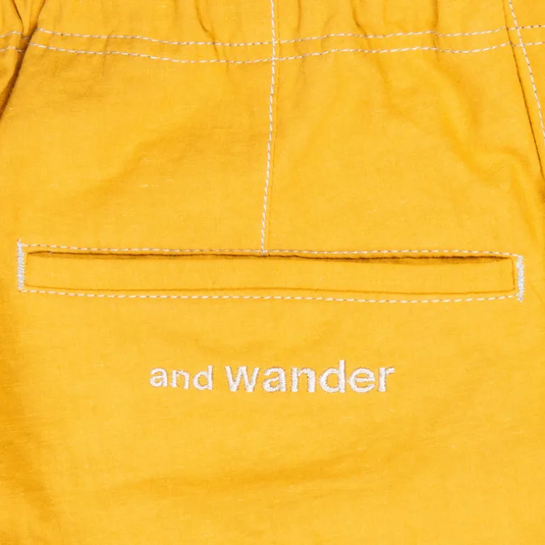 And Wander Linen Drawstring Pants Yellow