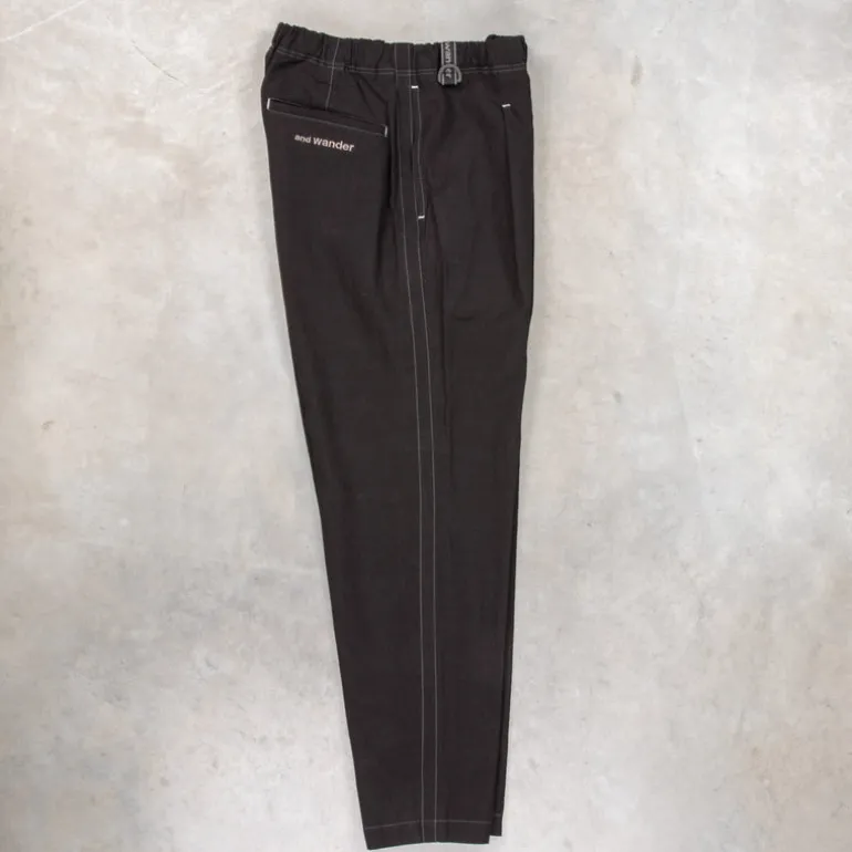 And Wander Linen Drawstring Pants Black