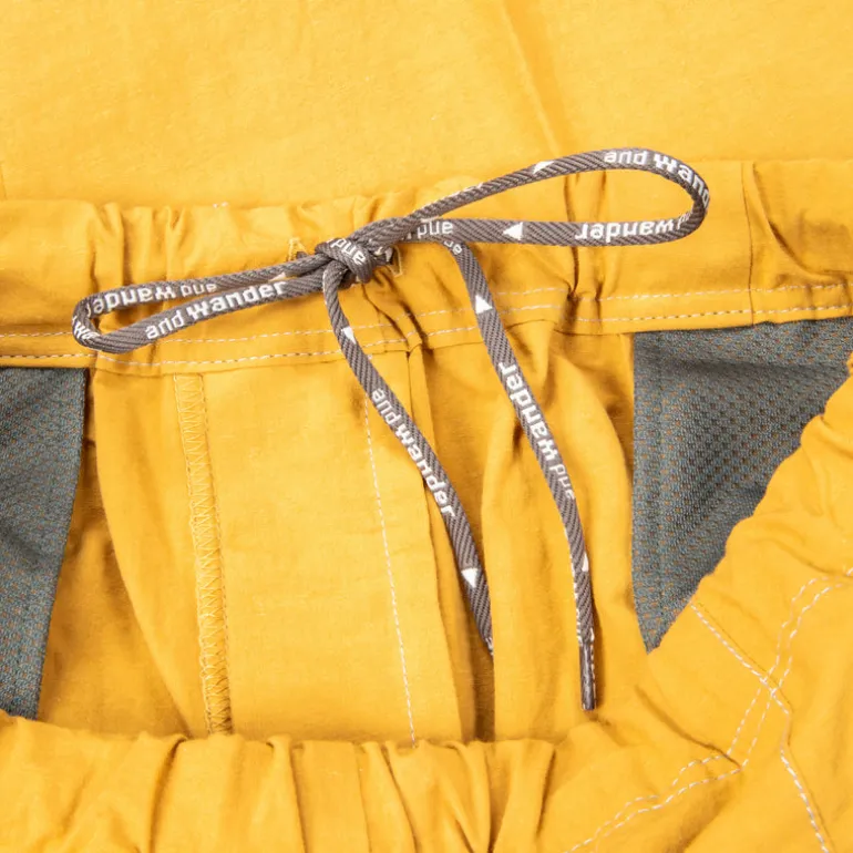 And Wander Linen Drawstring Pants Yellow