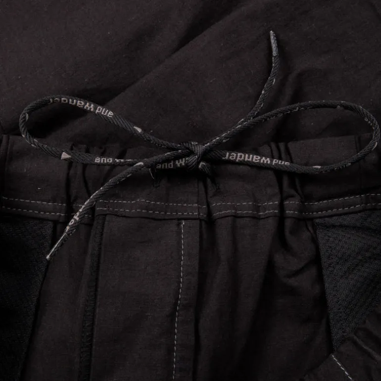 And Wander Linen Drawstring Pants Black