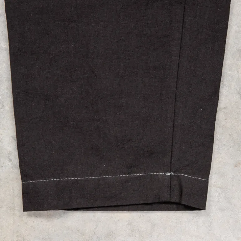 And Wander Linen Drawstring Pants Black