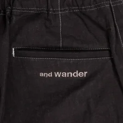 And Wander Linen Drawstring Pants Black