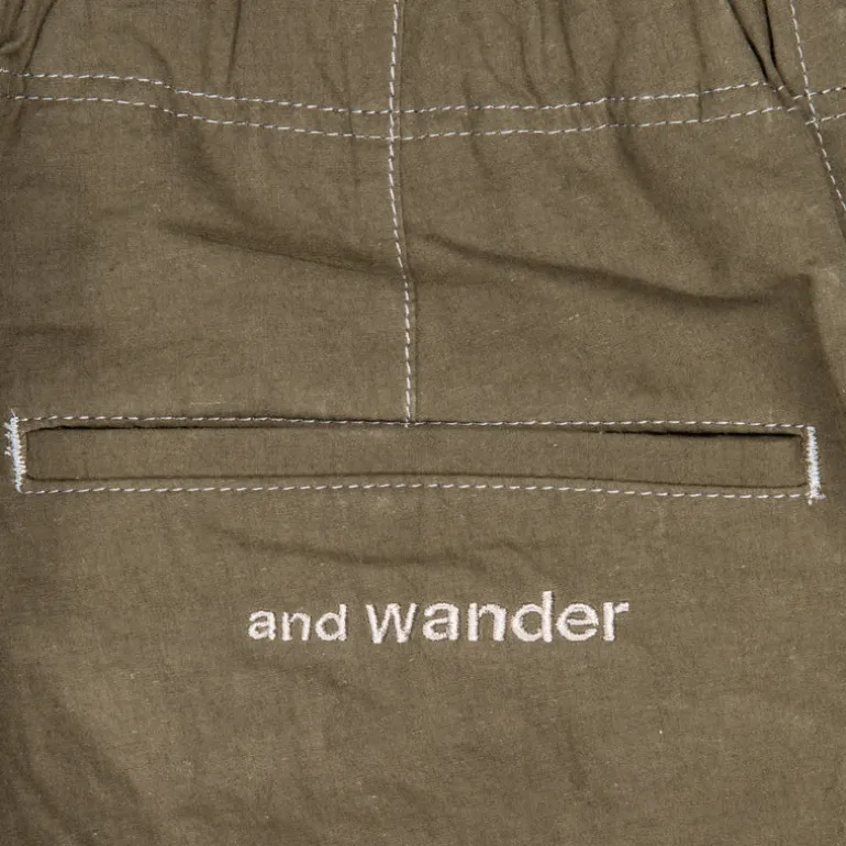 And Wander Linen Drawstring Pants Khaki