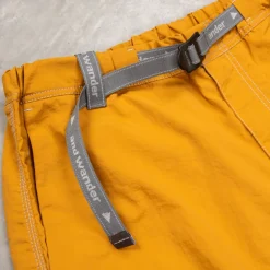And Wander Ny Taffeta Hiker Shorts Yellow