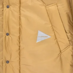 And Wander Primaloft Rip Coat Beige