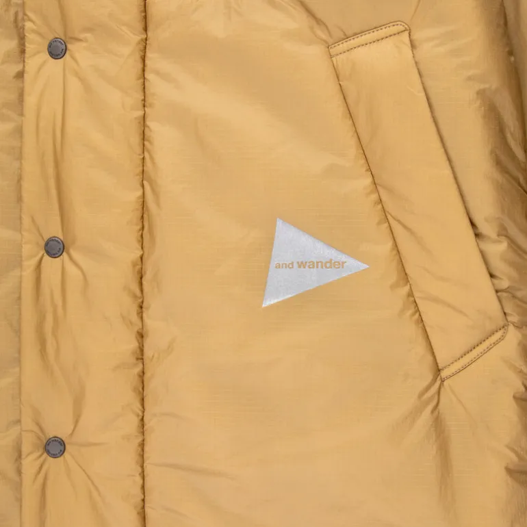 And Wander Primaloft Rip Coat Beige