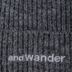 And Wander Shetland Wool Cap Gray
