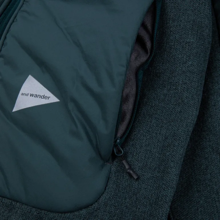 And Wander Top Fleece Jacket Green