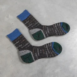 And Wander Wool Socks Charcoal