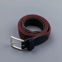Anderson's x Frans Boone woven belt Burgundy Blu-suede