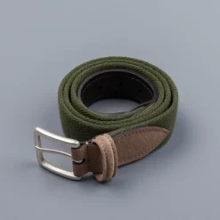 Anderson's x Frans Boone woven belt olive - tan suede