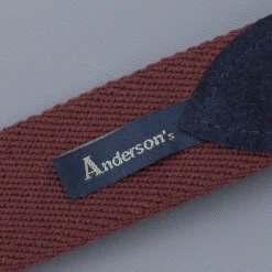 Anderson's x Frans Boone woven belt Burgundy Blu-suede