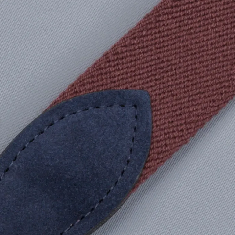 Anderson's x Frans Boone woven belt Burgundy Blu-suede