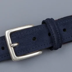 Anderson's x Frans Boone woven belt Burgundy Blu-suede