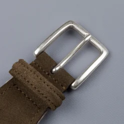 Anderson's x Frans Boone Woven Belt Tan - Olive Suede