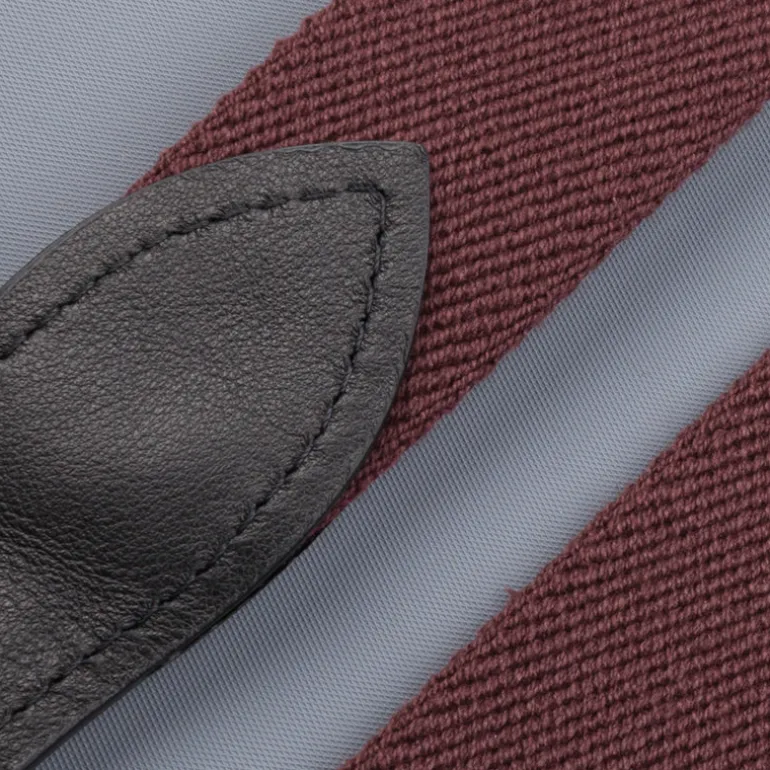 Anderson's x Frans Boone woven belt Burgundy Blu-suede