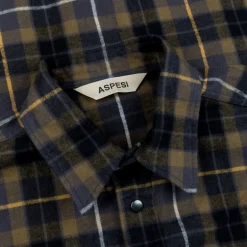 Aspesi Hercules Shirt Cotton Flannel Militairy Check