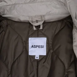 Aspesi Vodka Long Raincoat Stucco