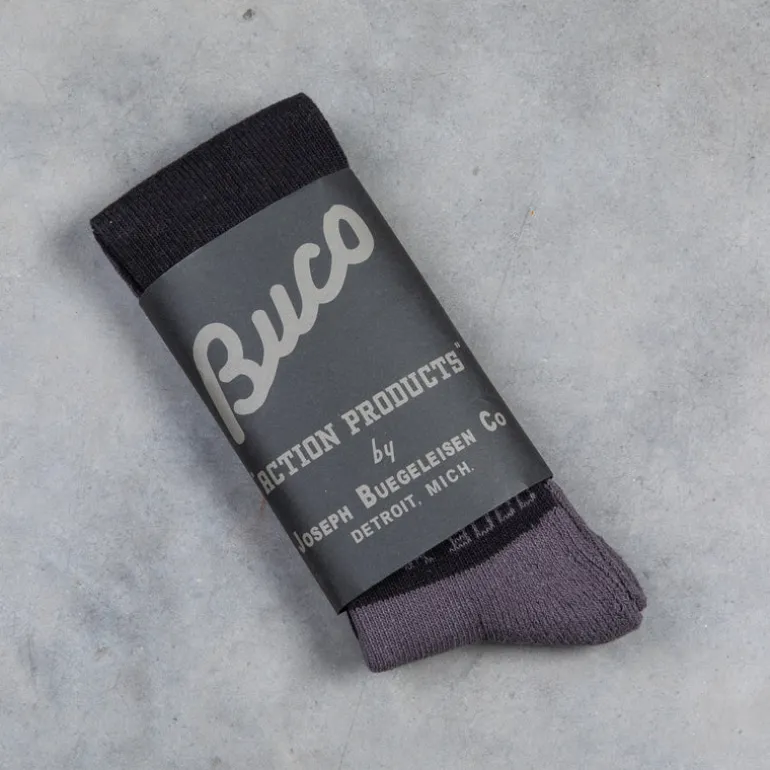 Buco Striped Action Socks Gray/Black