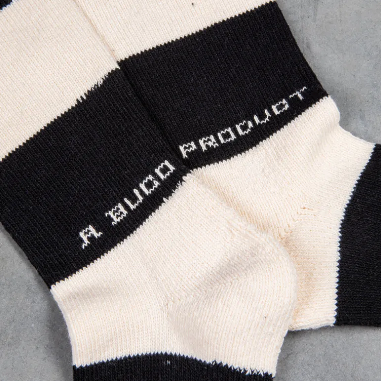Buco Striped Action Socks White/Black