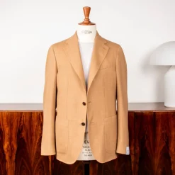 Caruso Butterfly Jacket Super 130's Hopsack Beige