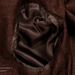 Caruso Butterfly Jacket Wool Cashmere Italian Tweed Marrone
