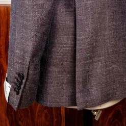 Caruso Butterfly Jacket Wool Silk Linen Brown