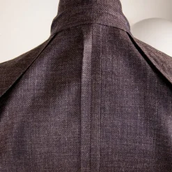 Caruso Butterfly Jacket Wool Silk Linen Brown