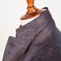 Caruso Butterfly Jacket Wool Silk Linen Brown