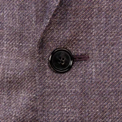Caruso Butterfly Jacket Wool Silk Linen Brown