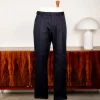 Caruso Pantaloni Cottone Stretch Blu Notte