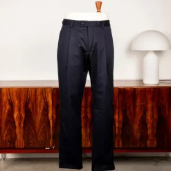 Caruso Pantaloni Cottone Stretch Blu Notte