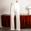 Caruso Pantaloni Cottone Stretch Bianco Sporco