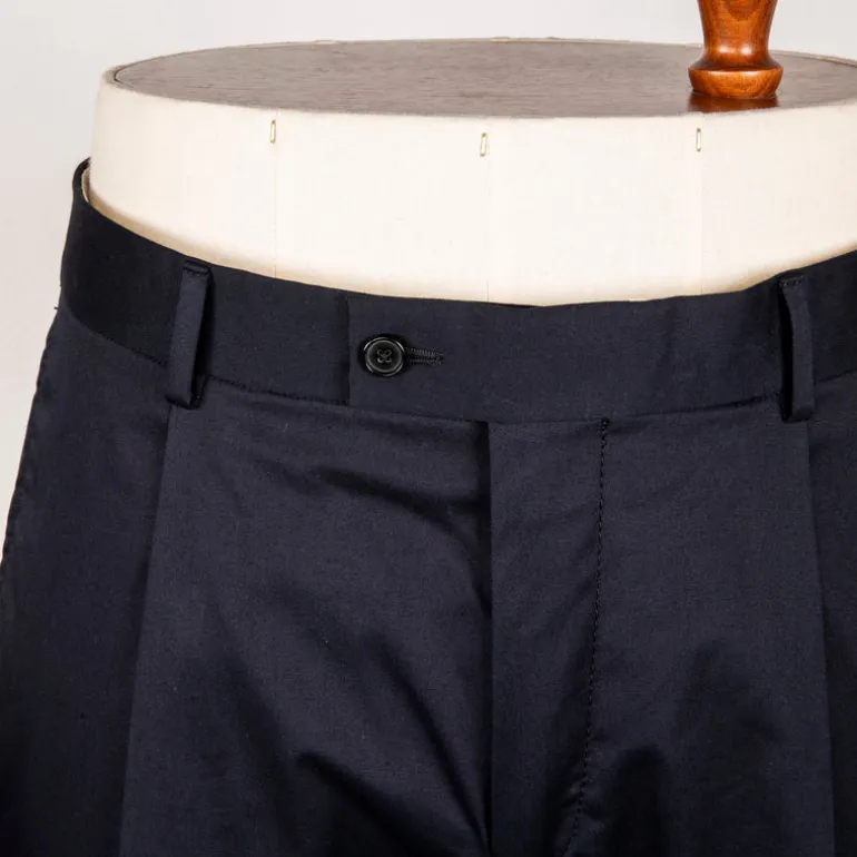 Caruso Pantaloni Cottone Stretch Blu Notte