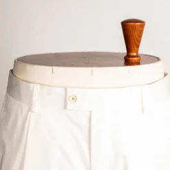 Caruso Pantaloni Cottone Stretch Bianco Sporco