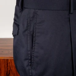 Caruso Pantaloni Cottone Stretch Blu Notte