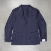 Caruso 180s Wool-Silk Butterfly Jacket Mid Blue