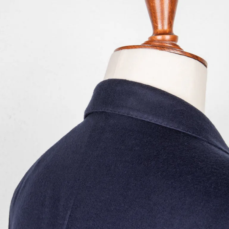 Caruso 180s Wool-Silk Butterfly Jacket Mid Blue