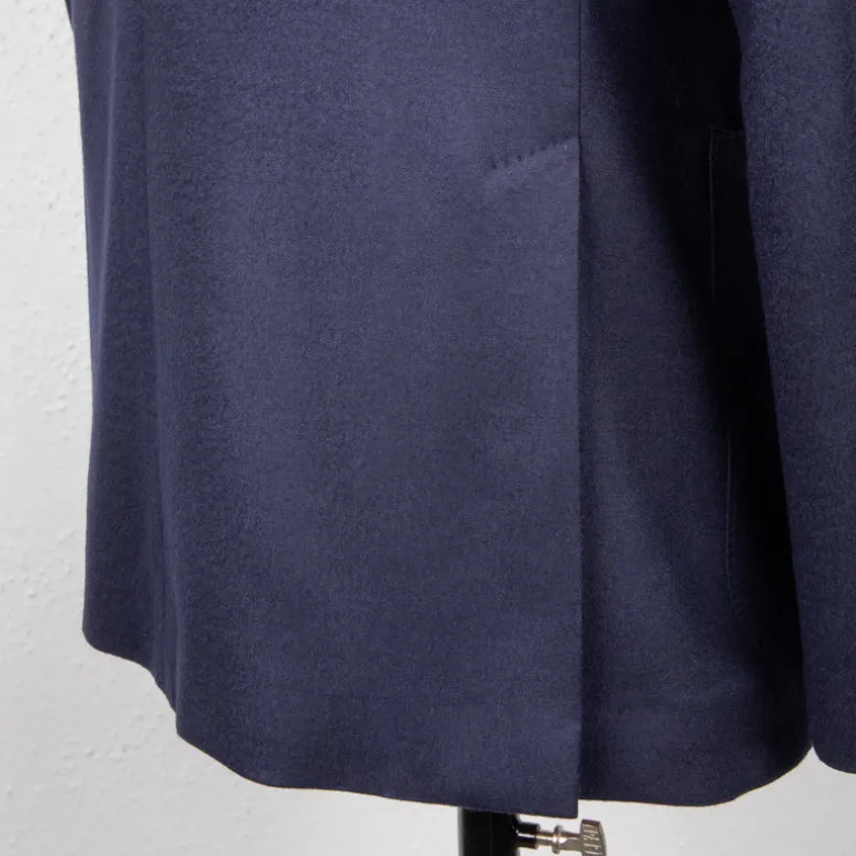Caruso 180s Wool-Silk Butterfly Jacket Mid Blue