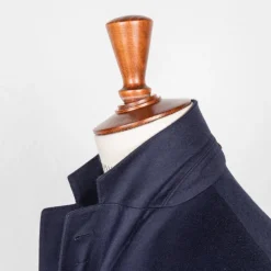Caruso 180s Wool-Silk Butterfly Jacket Mid Blue